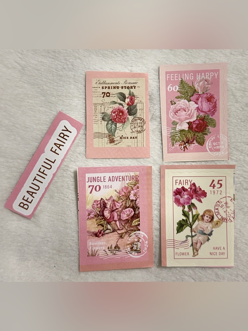 Floral Vintage-Style Stamp Set
